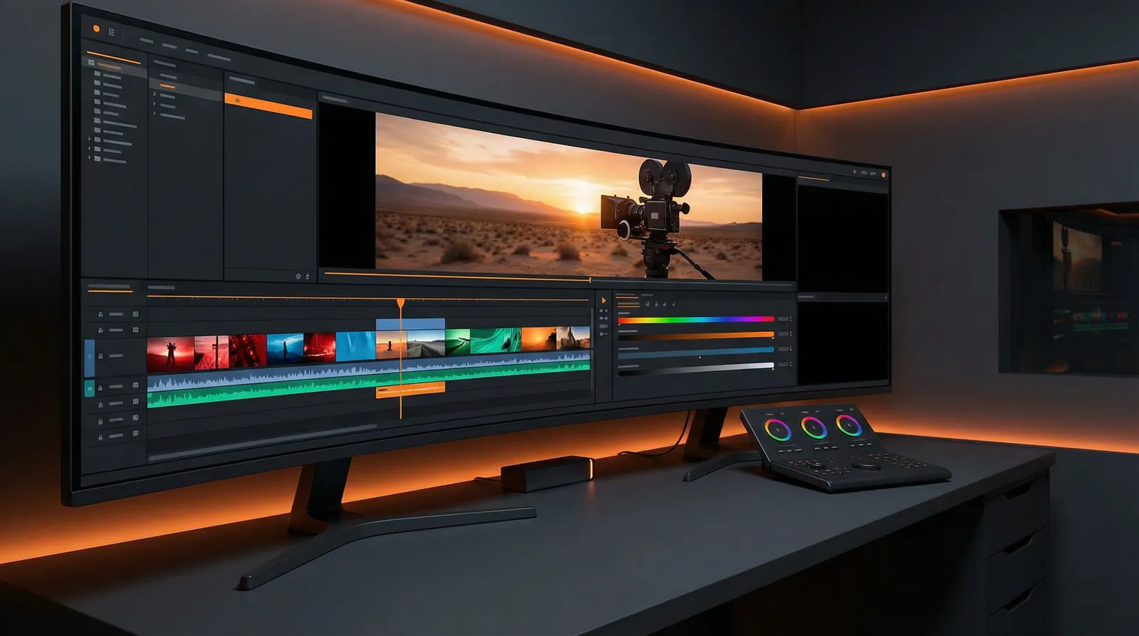 尤物视频 专业视频剪辑工作台界面